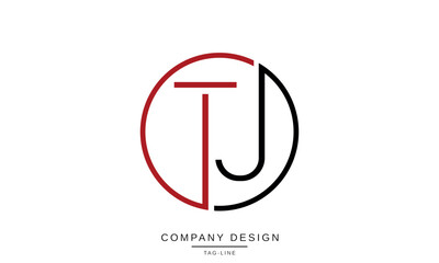 TJ, JT, Abstract Letters Logo Monogram