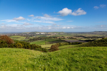Looking out over a vast Sussex landscape from Kingston Ridge near Lewes