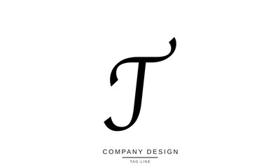 TJ, JT, Abstract Letters Logo Monogram