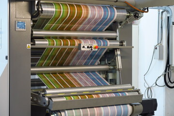Output rolls of laminating printing machine