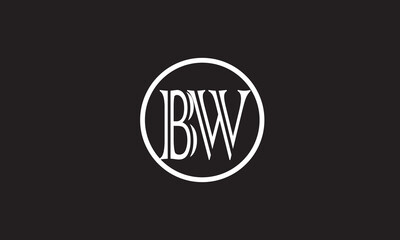 BW, WB, W, B Abstract Letters Logo Monogram	