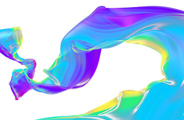 Art colorful wave curves, abstract flow background, 3d render