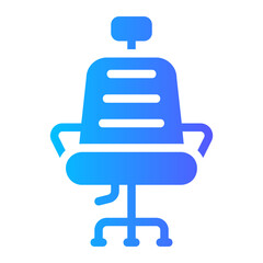 Fototapeta premium office chair gradient icon