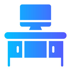 office desk gradient icon