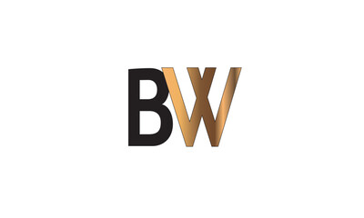 BW, WB, W, B Abstract Letters Logo Monogram	
