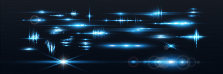 Set of bright light rays.Brigh light on the background.	

