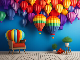 Obraz premium Creative colorful Interior illustration