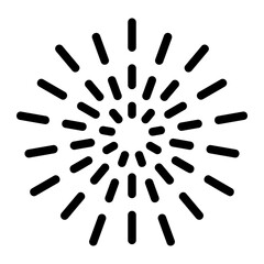 fireworks line icon
