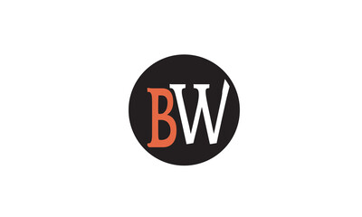 BW, WB, W, B Abstract Letters Logo Monogram	