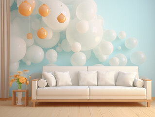 Creative colorful Interior illustration