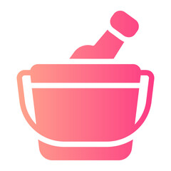 ice bucket gradient icon