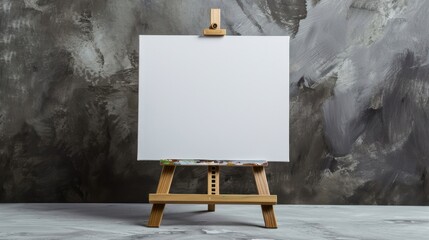 Easel With Blank Canvas, Iconic Setup for Unleashing Artistic Creativity