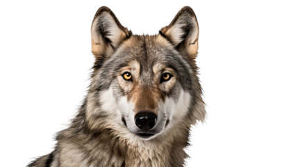 Wolf isolated on a trasparent background