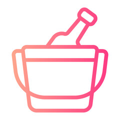 ice bucket gradient icon