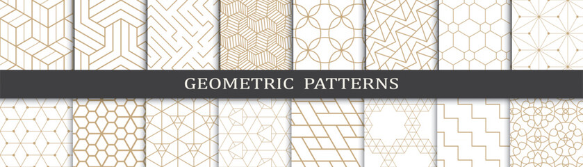 Set of arabic seamless patterns. Asian geometric traditional design islamic pattern. Seamless arabic ramadan pattern. - 705035340