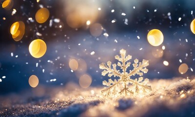 christmas tree and snowflakes