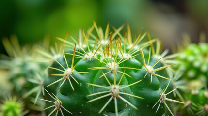 Close Up of Green Cactus Plant in Clear Focus