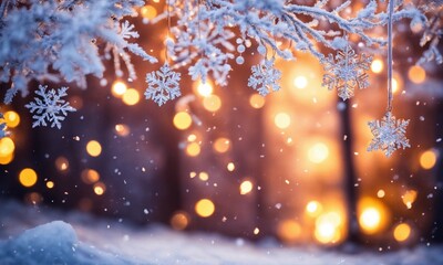 christmas background with snowflakes