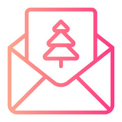 christmas card gradient icon