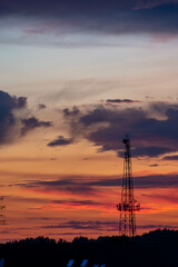 tower at sunset