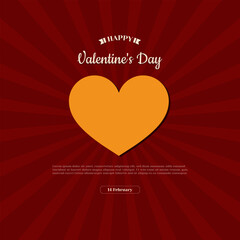 Happy Valentine's day card and social media post.