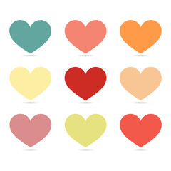 Heart Vector Icons, and Graphics Valentines day collection.