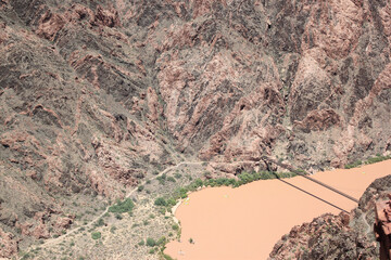 hike path in the grand canyon national park 