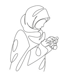 Muslim girl with a camera