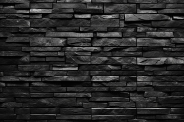 black stone surface texture background illustration. Created with Generative AI