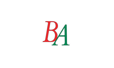 BA, AB, A, B Abstract Letters Logo Monogram	