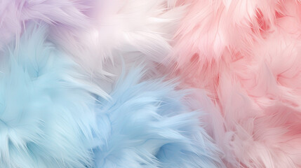 A whimsical fluffy background with a tactile look, simulating the softness of fur or fleece in abstract pastel tones Ai Generative