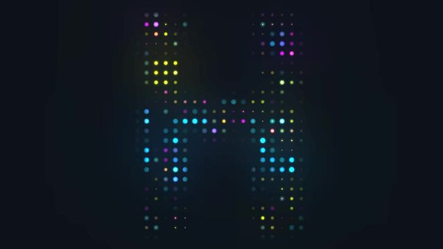 Letter H animated technology background technology