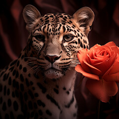 cheetah print rose