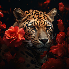 cheetah print rose