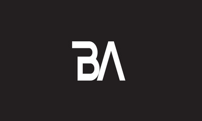BA, AB, A, B Abstract Letters Logo Monogram	