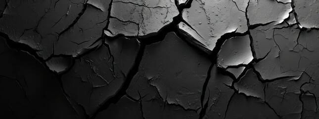 Dark cracked earth texture, conveying a dramatic and intense mood for bold visual statements.
