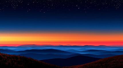 Obraz premium sunset in the mountains