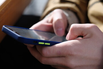 person using a mobile phone
