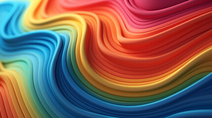 Abstract rainbow background with beautiful wavy lines.