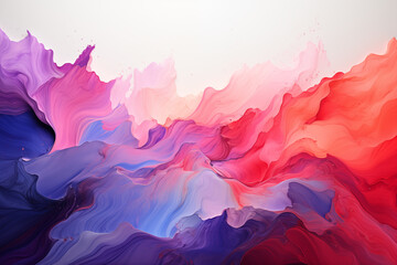 Abstract background with colorful oil paints accented with purple and red. - obrazy, fototapety, plakaty