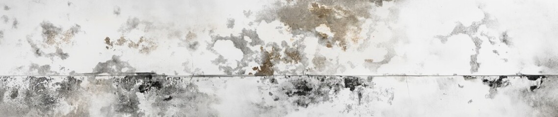 A weathered white concrete wall with paint peeling and streaks, suitable for background texture or urban decay themes.
