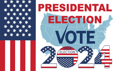 Presidential Elections Event Banner, background, card, poster design