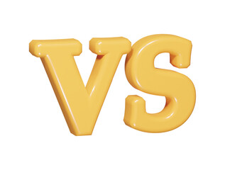  Vs icon 3d render illustration