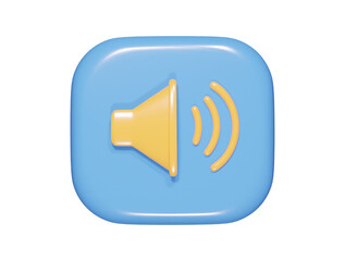 Sound icon 3d illustration