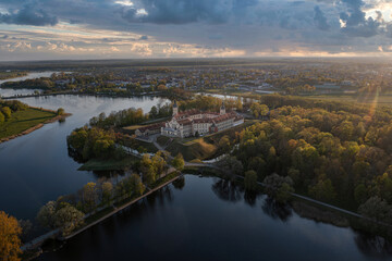 Fototapeta na wymiar Nesvizh Castle in Belarus, May 2023