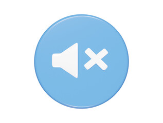 Obraz premium Mute icon 3d render illustration
