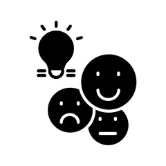 Good Mood icon. black fill icon