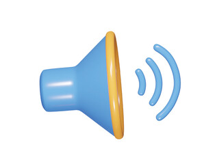 Sound icon 3d illustration