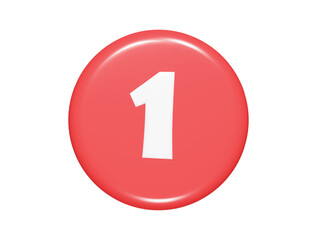 Top 1 icon 3d render illustration