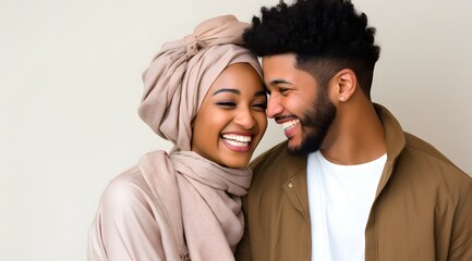 Portait Of A Happy Young Muslim Couple